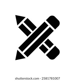 Pencil Glyph Icon. Pencil Icon