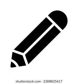 pencil glyph icon illustration vector graphic