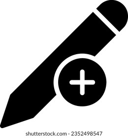 pencil glyph icon illustration vector