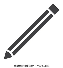 Pencil glyph icon, web and mobile, edit sign vector graphics, a solid pattern on a white background, eps 10.