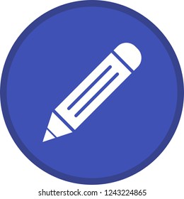 Pencil Glyph Round Circle Multi color BG