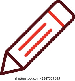 Pencil Glyph Two Color Icon For Personal And Commercial Use.
