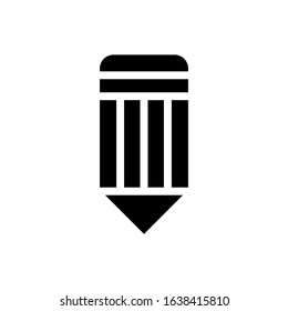 pencil glyph vector icon - ui icon vector