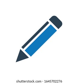 pencil glyph vector icon - ui icon vector