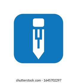 pencil glyph vector icon - ui icon vector