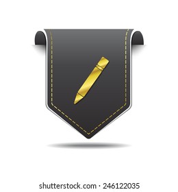 Pencil golden Vector Icon Design