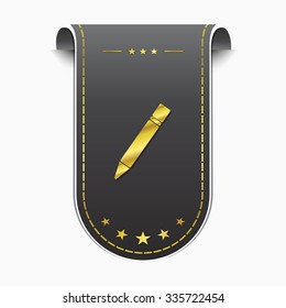 Pencil golden Vector Icon Design
