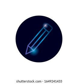 Pencil gradient style icon design, Tool write office object instrument equipment draw art and learn theme Vector illustration