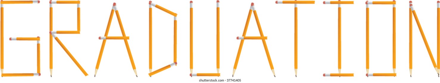 Pencil Graduation Vector