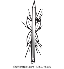pencil graphic design vector illustration, icon, art sketch sketch, symbol, hand draw, use in print