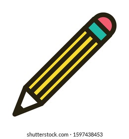pencil graphite supply isolated icon vector illustration design