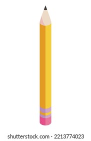 pencil graphite supply isometric icon