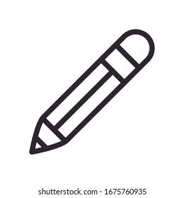 pencil graphite supply line style icon vector illustration design