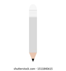 pencil: graphite tool for writing and drawing isolated on white background. vector illustration