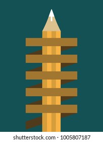  Pencil with green texture