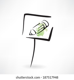 pencil grunge icon