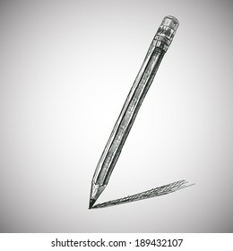 Pencil Hand Draw with Eraser