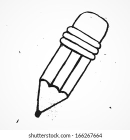 Pencil hand drawn