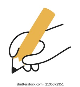Pencil. Hand Drawn Doodle Icon.