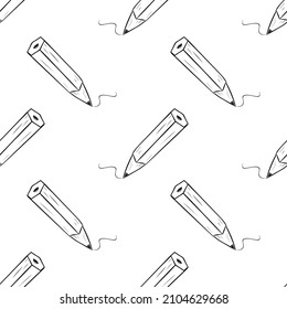 Pencil hand drawn sketch. Seamless pattern.