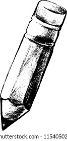 Pencil hand drawn sketch vector illustration