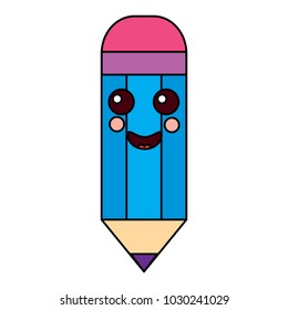 pencil happy   school supplies kawaii icon image 