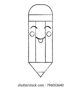 pencil happy   school supplies kawaii icon image 