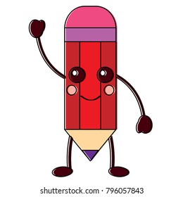 pencil happy   school supplies kawaii icon image 