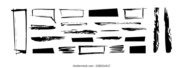 eclosión de lápiz en vector. Rayos en blanco y negro de formas geométricas y líneas. Colección de formas de lápiz decorativas simples