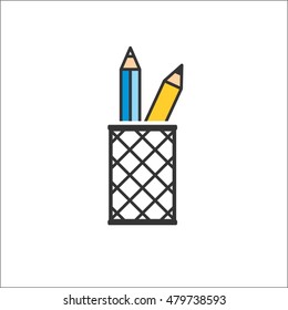 Pencil in holder icon