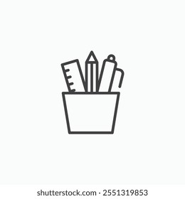 Pencil holder icon vector illustration. EPS10