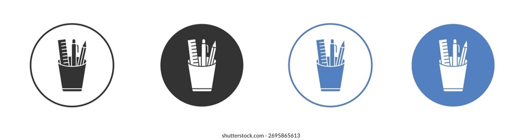 Pencil holder icon vector. Logo Template illustration design