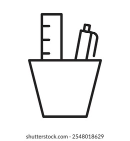 Pencil holder icon web design in vector