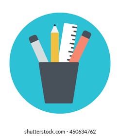 Pencil Holder Vector Icon