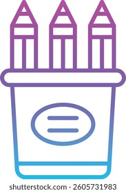 Pencil holder vector icon. Can be used for printing, mobile and web applications.