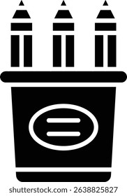 Pencil holder vector icon. Can be used for printing, mobile and web applications.