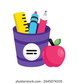 Pencil Holder Vector style icons. EPS 10 file.