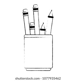 pencil holders isolated icon