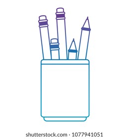 pencil holders isolated icon