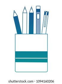 pencil holders isolated icon