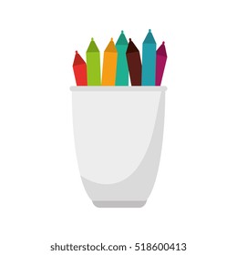 pencil holders isolated icon