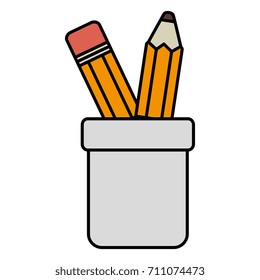 pencil holders isolated icon