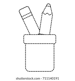 pencil holders isolated icon