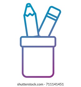 pencil holders isolated icon