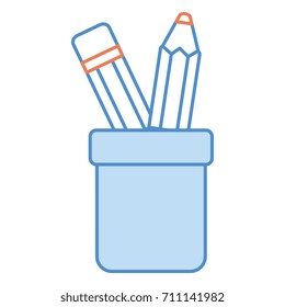 pencil holders isolated icon
