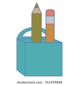 pencil holders isolated icon