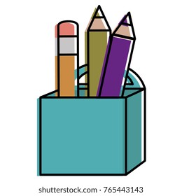 pencil holders isolated icon