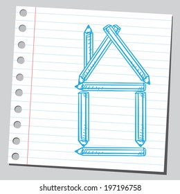 Pencil house