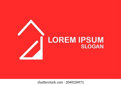 Pencil House Logo Icon Simple Brand Company