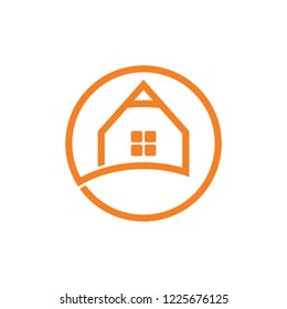 pencil house symbol vector